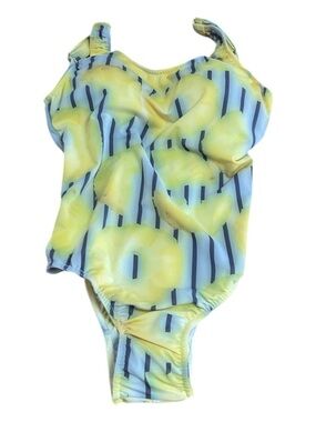 Yellow Pineapple Print One-Piece Swimsuit